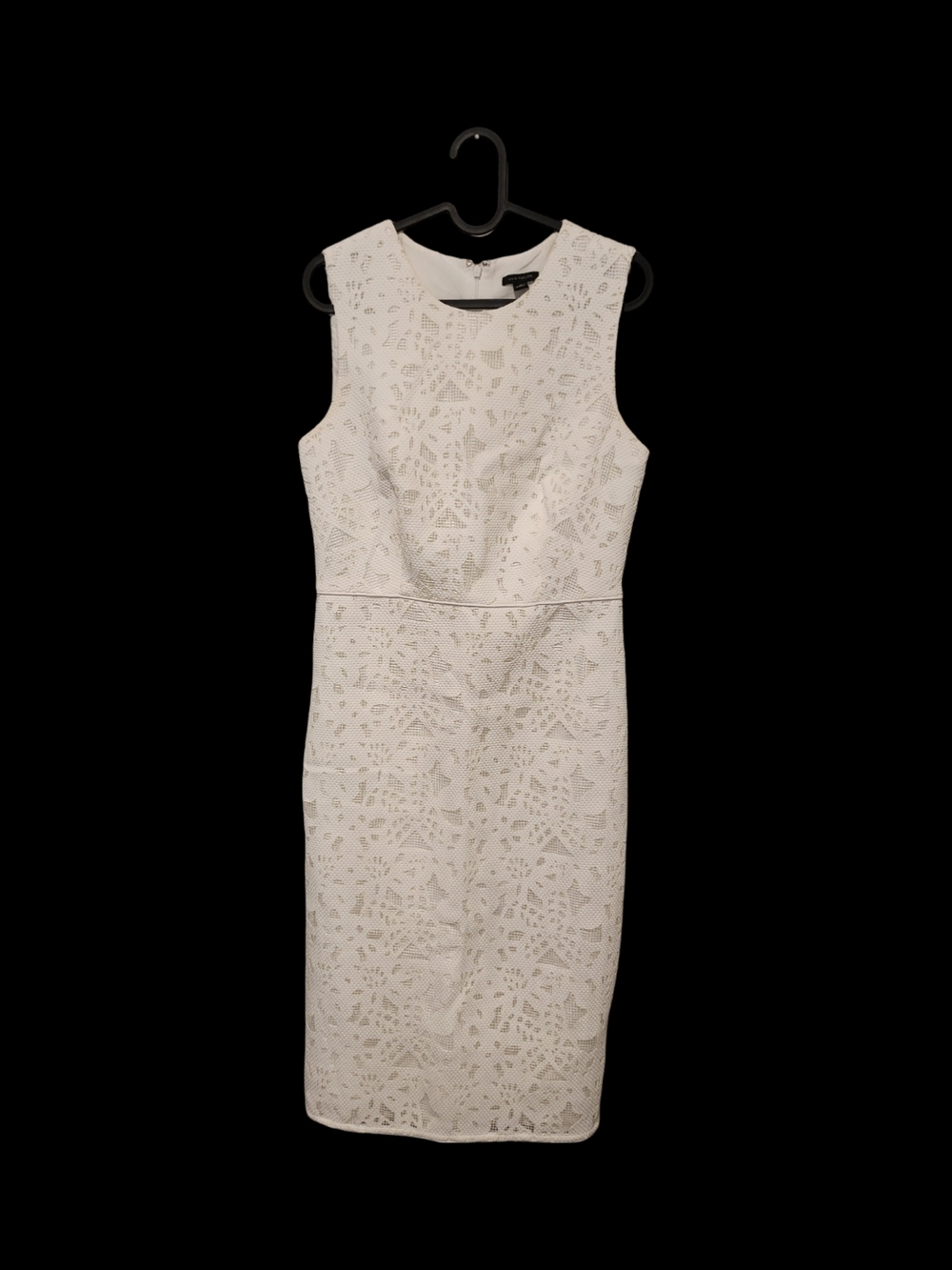 Ann Taylor Cream Floral Lace Midi Dress